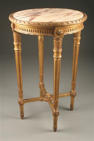 antique marble table gilt xvi louis 1890 circa