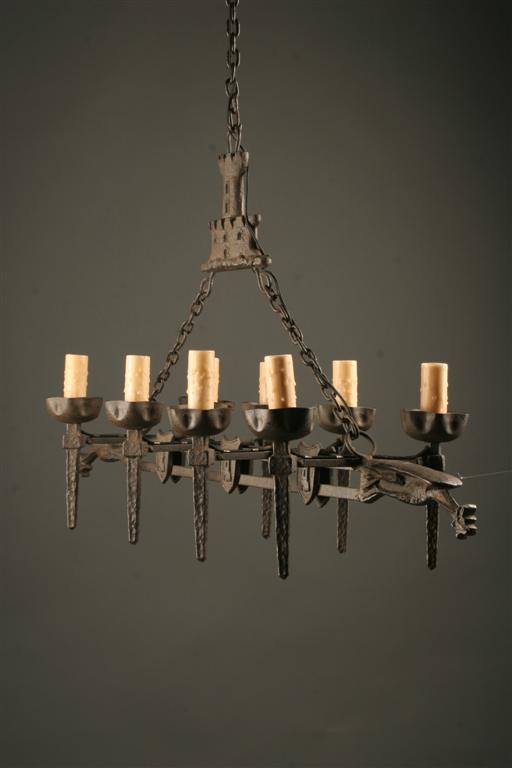French Eight Arm Cast Iron Antique Chandelier Home/Lighting/Chandeliers/Iron Chandeliers. French eight arm cast iron antique chandelier - French Eight Arm Cast Iron Antique Chandelier