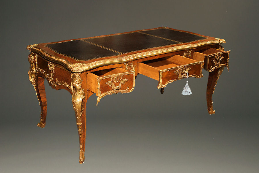 French Louis XV style desk/bureau plat.