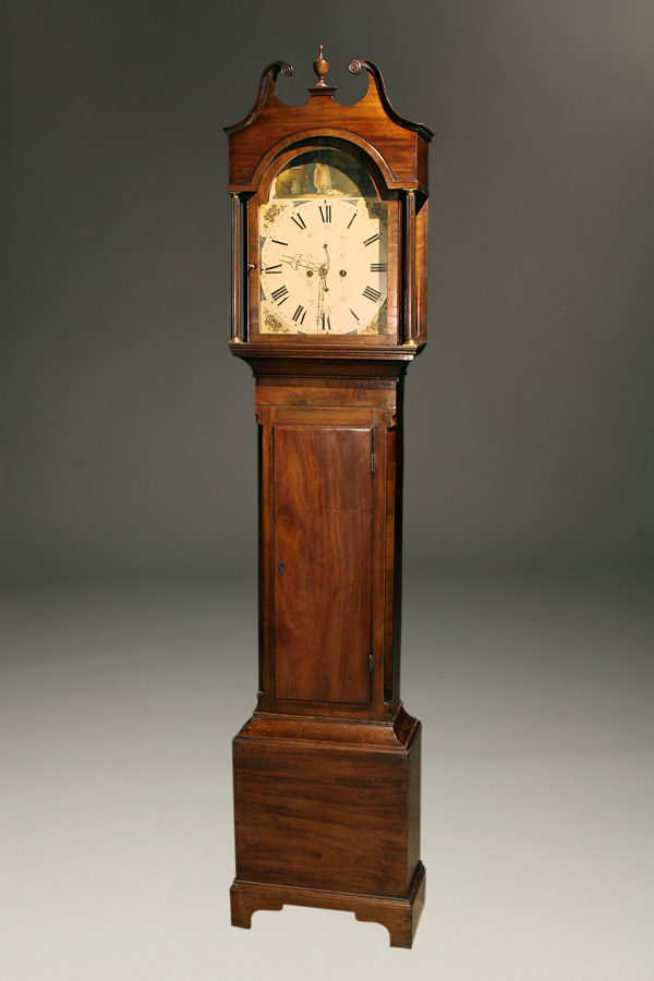 19th century antique English tall case clock.