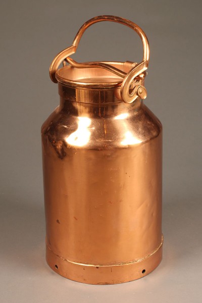 Antique Dutch copper milk can.