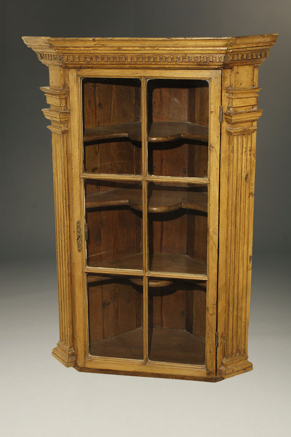 Antique English Corner Cupboard. A5338A-english-antique-corner-cupboard-hanging-pine1 - Antique English Corner Cupboard.