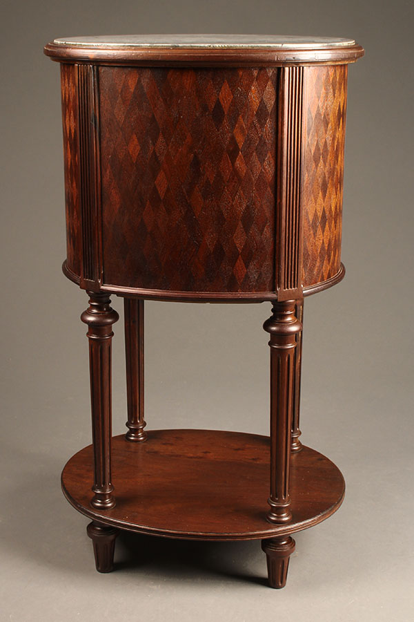 Antique French marble top nightstand.