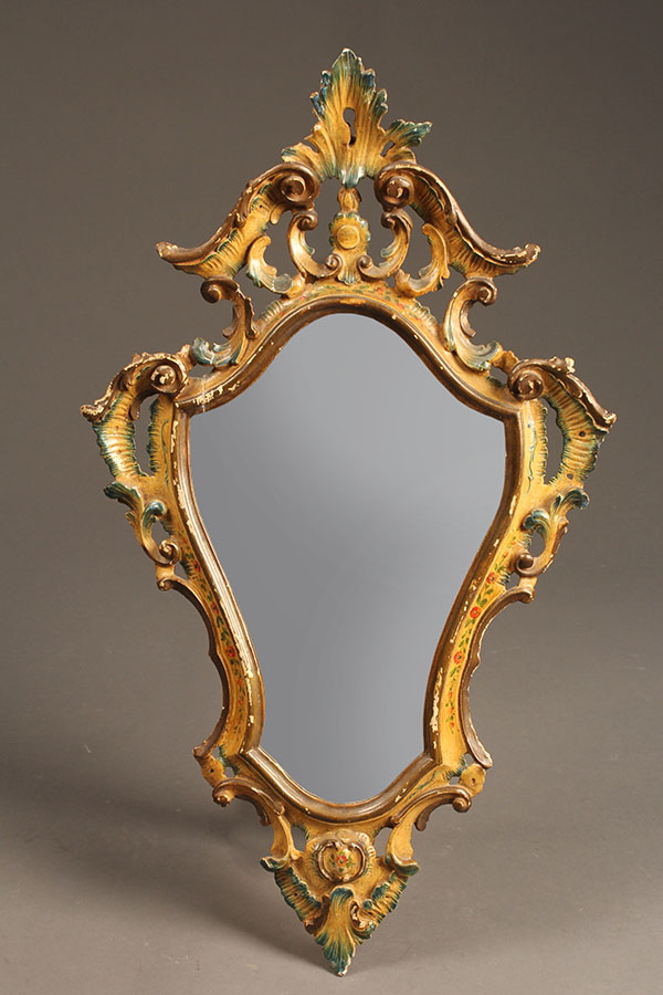 Polychromed Venetian mirror A1447A