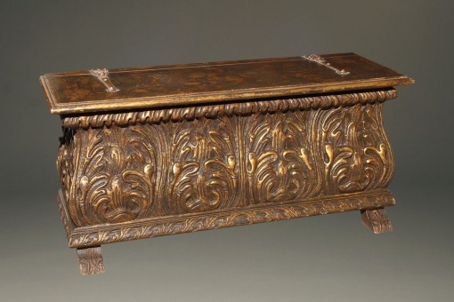 Italian gilded and hand carved cassone  A1833A