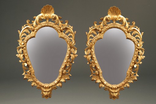 Pair of Italian gilded mirrors A2258A