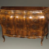 19th century Italian bombe commode in burr walnut, circa 1890 A2435A