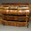 19th century Italian bombe commode in burr walnut, circa 1890 A2435C