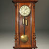 Late 19th century walnut Vienna regulator with 8 day time and strike movement