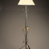 Scroll and leaf iron floor lamp, French A3006A