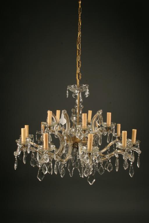 Antique Italian Crystal Chandelier With, Antique Italian Crystal Chandelier