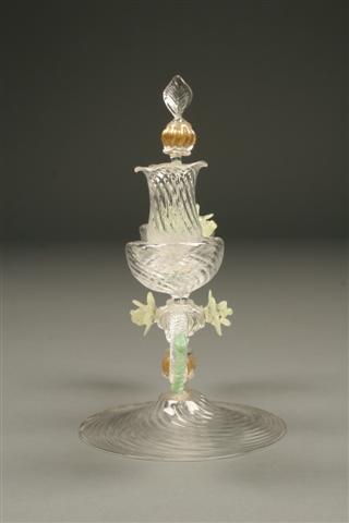 19th Century Venetian Antique Glass Double Candelabra