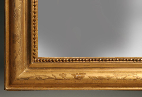 French Louis Philippe Silver Gilt Mirror - Fireside Antiques