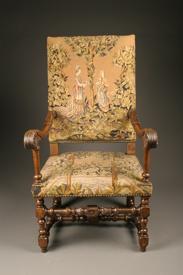 19th Century French Louis Xiv Style, French Style Armchair
