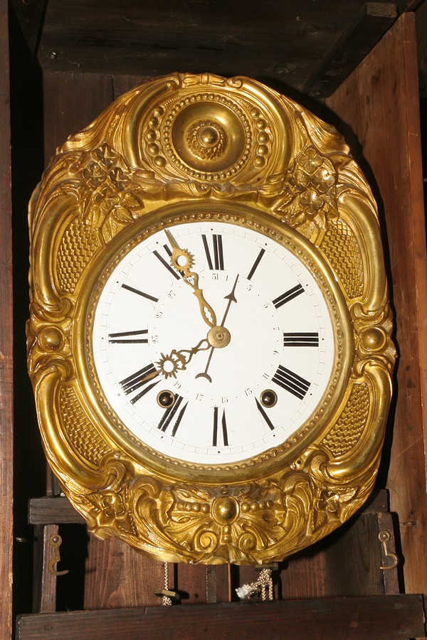 Details about   Antique Early French Morbier Comtoise Clock Crown Escapement 