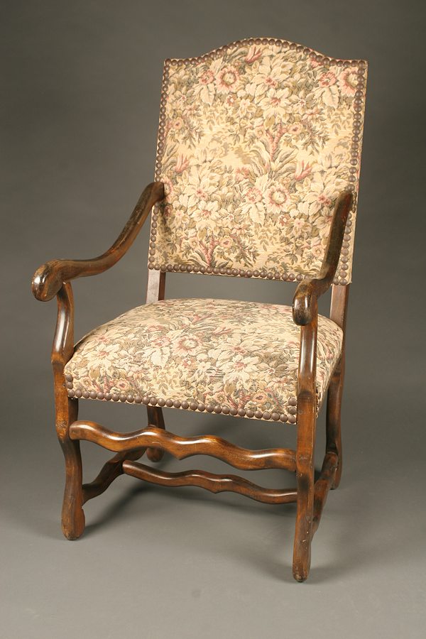 A French Louis XIII Style Walnut Arm Chair