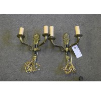 Pair of French Empire two arm sconces A5036