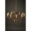 Bronze 8 arm antique Dutch chandelier A5048A