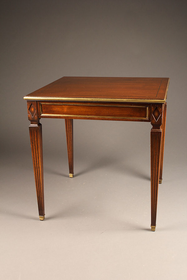 Antique French Louis XVI style mahogany end table.