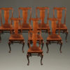 Set of 8 antique mahogany chairs with claw feet A5226A1