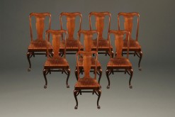 Set of 8 antique mahogany chairs with claw feet A5226A1