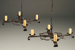 Pair of 19th century French antique chandeliers each with four arms A5234A1