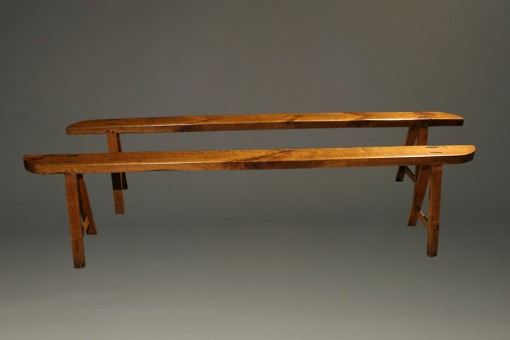 Pair of mid 19th century farmhouse benches A5244A1