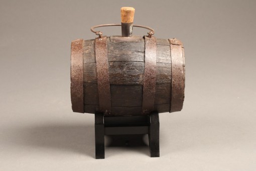 19th century French wine barrel on stand A5251A1