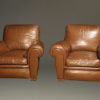 Antique Pair of Leather Club Chairs A5266A1
