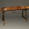 19th century Spanish antique table with iron stretcher A5272A1