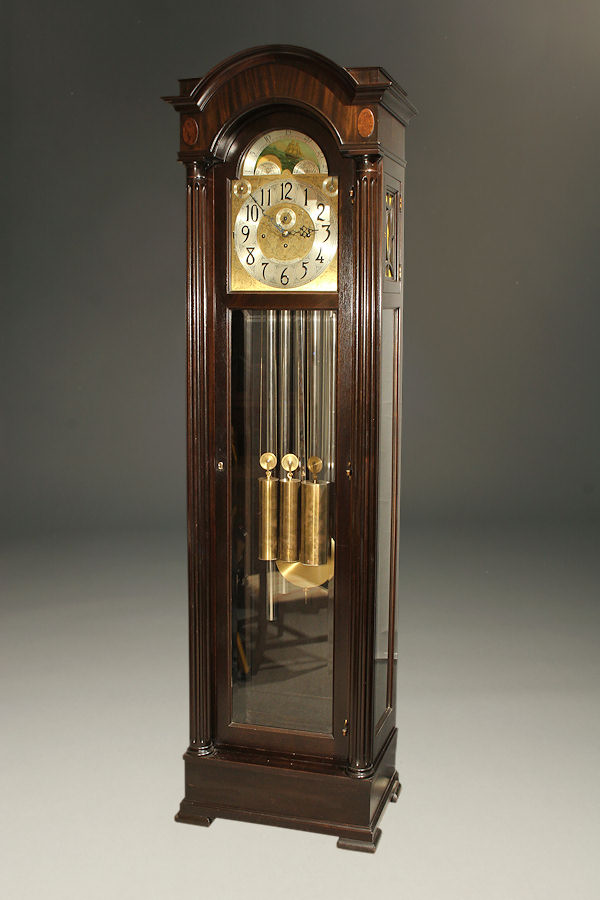Antique mahogany tall case clock made by Colonial Clock company A5274A1
