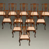 Set of 12 antique Chippendale chairs A5281A1