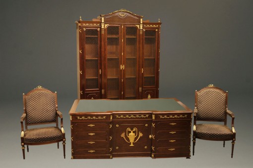 Late 19th Century French Empire Style Antique Office Furniture A5288A1