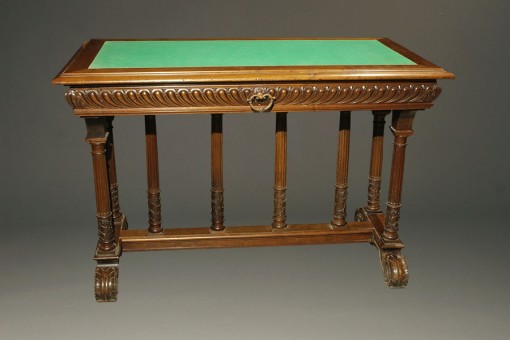 Antique French writing table with felt top A5347A1