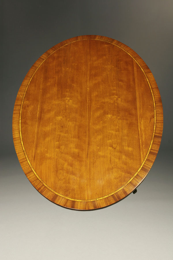 English Oval Shaped Coffee Table, Oval Shaped Coffee Table Tray