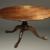 A5377C-english-round-leaves-dining-table-walnut
