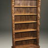 Heavily carved Belgian oak bookcase with adjustable shelves, circa 1890