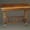 19th century French walnut dessert table with collapsing shelves