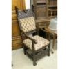 19th century German high back arm chair