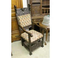 19th century German high back arm chair