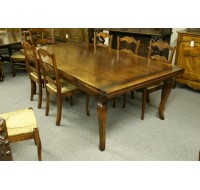 Country French drawleaf farmhouse table in cherry, custom