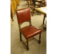 Set of 6 Italian hand carved walnut side chairs, circa 1890