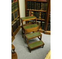 English custom flip over library steps/table in mahogany
