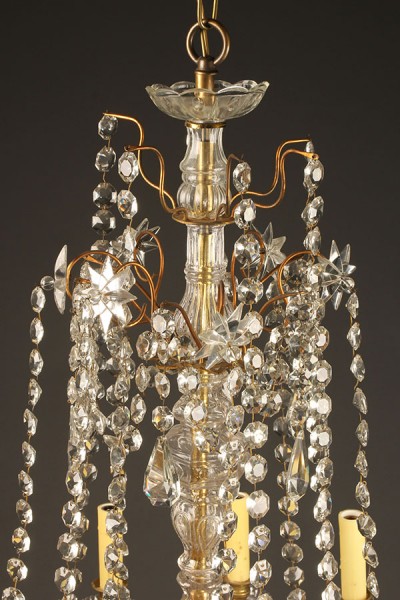 Antique Crystal and bronze 12 arm chandelier