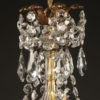 Antique bronze and crystal 6 arm chandelier