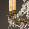 Antique bronze and crystal 6 arm chandelier