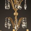 8 arm bronze and crystal chandelier