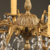 8 arm bronze and crystal chandelier