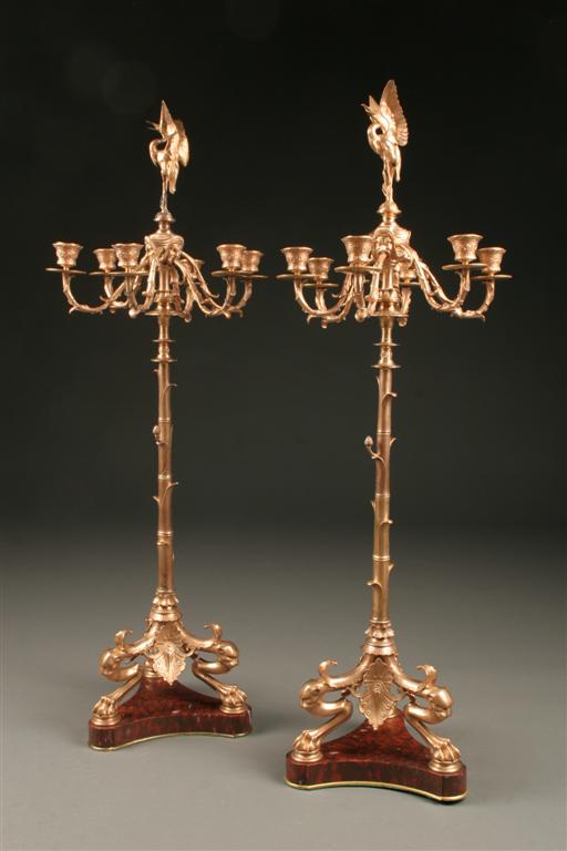 Pair of 19th Century French Empire candelabra A3599A