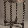 Antique English side table with caned top